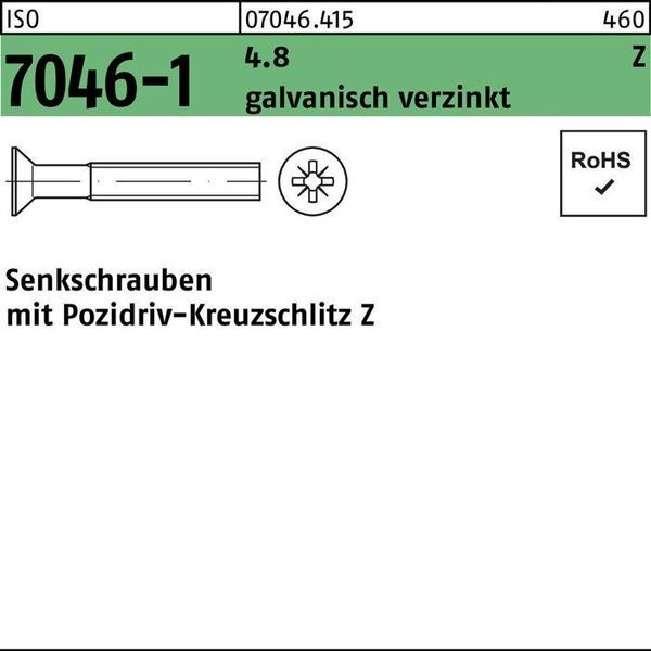 Viti A Testa Svasata Reyher Iso 7046 -1 4,8 M 4X40 -Z Vz 070464150040040 (1000 Pezzi)-image