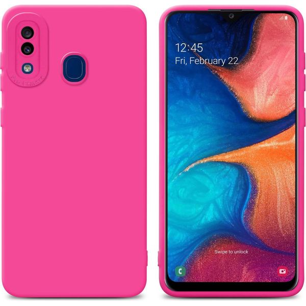 Cadorabo Cover Per Samsung Galaxy A20 / A30 / M10S Cover Protettiva In Tpu Rosa Custodia In Silicone Custodia Per Cellulare-image