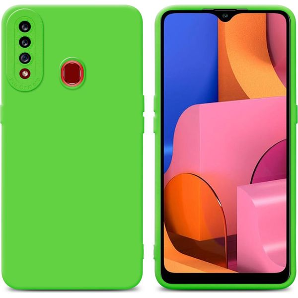 Custodia Cadorabo Per Samsung Galaxy A20S Cover Protettiva In Silicone Tpu Verde Custodia Per Telefono Cellulare-image