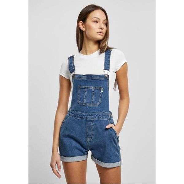 Salopette Corta Biologica Urban Classics Da Donna, Lavaggio Blu Chiaro - Xxl-image