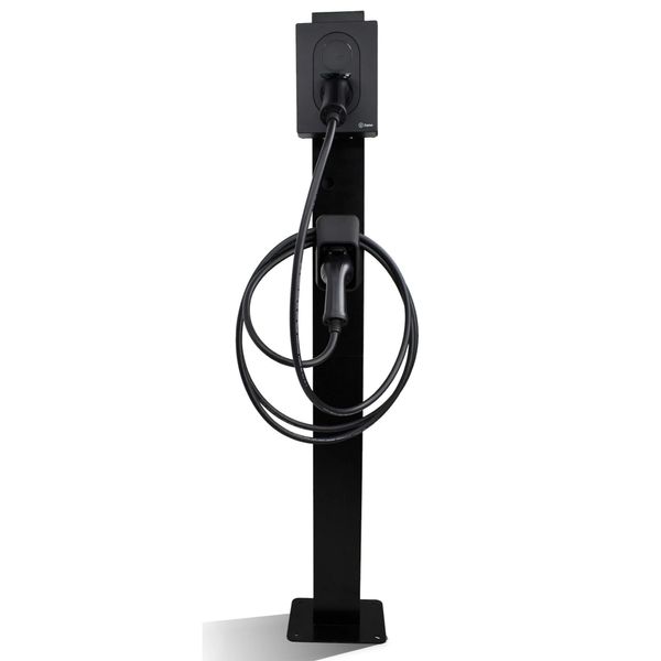 Supporto Wallbox Per Zaptec Go - Supporto In Metallo Per 1 Stazione Di Ricarica, Resistente Alle Intemperie E Verniciato A Polvere, Altezza 149 Cm, Ne-image