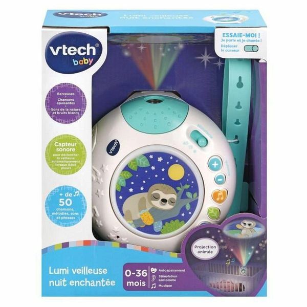 Vtech Baby Luce Notturna Per Bambini, Suono E Musica, Blu E Bianco, 0-3 Anni-image