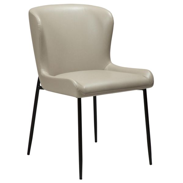 (Set Di 2) Sedia Da Pranzo Glam Dan-Formorous In Pelle Fintapoliuretanogrigio Chiaro.-image