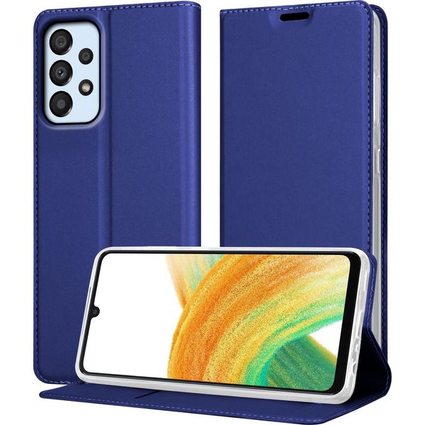 Cadorabo Custodia Per Cellulare Per Samsung Galaxy A33 5G Custodia Protettiva In Blu Cover Etui Book Case Booklet-image