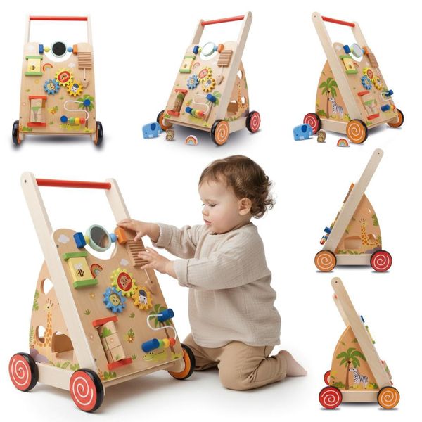 Deambulatore Da Esterno In Legno Impara A Camminare Giocando Deambulatore Per Bambini In Legno Xxl-image