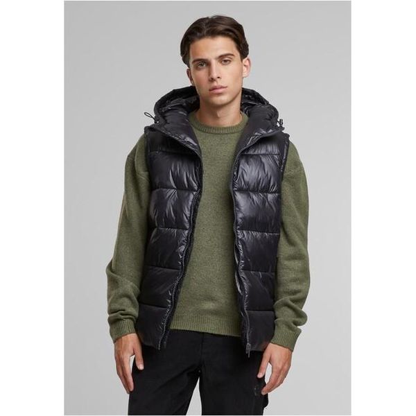 Urban Classics Gilet Da Uomo Con Cappuccio Riciclato Nero - L-image