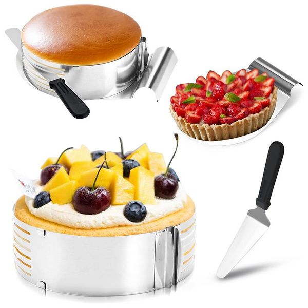 Clanmacy Torta Set Torta Base Di Taglio Aiuto Torta Accessorio Set Torta Taglierina Torta Sollevatore Torta 4Pcs 23-30Cm-image