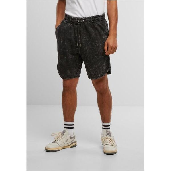 Urban Classics Short Herren Pantaloncini Lavati Con Pizzo Schwarz Basics 100% Baumwolle L-image