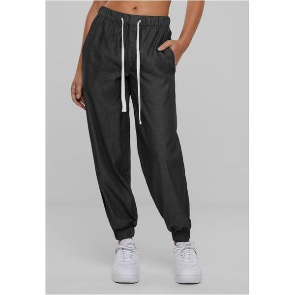 DáMské Kalhoty Urban Classics Ladies Light Denim Jogpants Nero - Xl-image