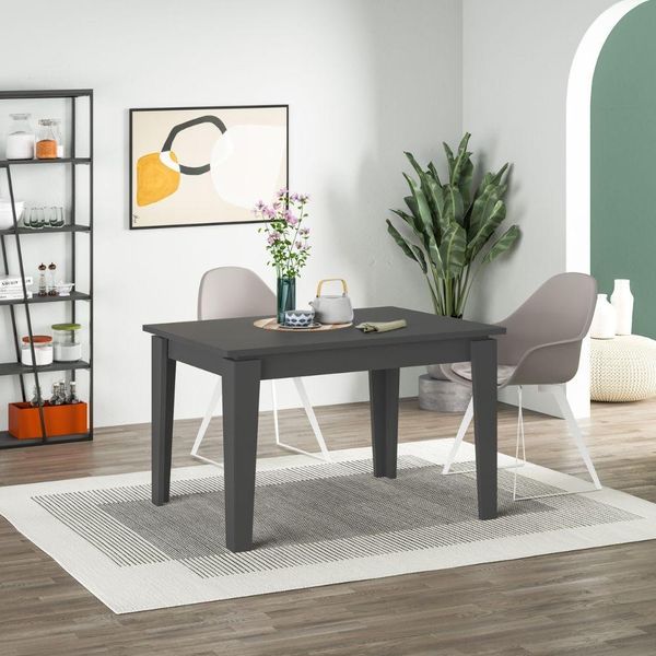 Tavolo Allungabile Megaron 120X80 Cm Colore Antracite-image