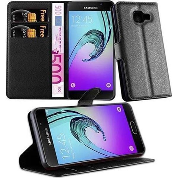 Cadorabo Cover Per Samsung Galaxy A3 2016 Cover Protettiva In Nero Custodia Per Telefono Cellulare Cover Chiusura Magnetica-image
