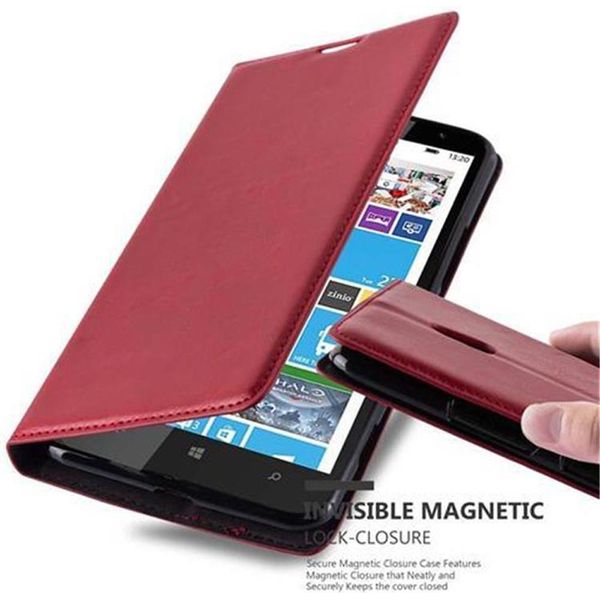 Cadorabo Cover Per Nokia Lumia 1320 Cover Protettiva In Rosso Custodia Per Cellulare Cover Chiusura Magnetica-image