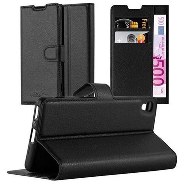 Cadorabo Cover Per Sony Xperia Xa Cover Protettiva In Nero Custodia Per Cellulare Cover Chiusura Magnetica-image
