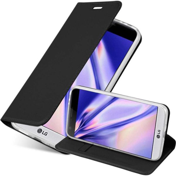 Cadorabo Custodia Per Cellulare Per Lg G5 Custodia Protettiva In Nero Cover Etui Book Case Booklet-image