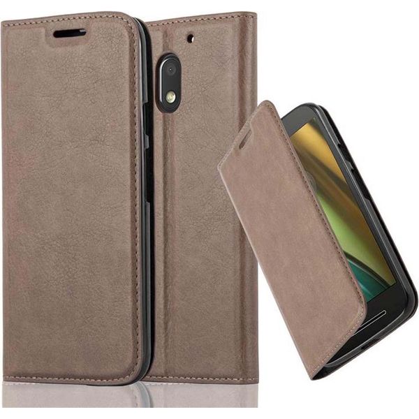 Cadorabo Custodia Per Motorola Moto E3 Custodia Protettiva In Marrone Custodia Per Telefono Cellulare Cover Chiusura Magnetica-image