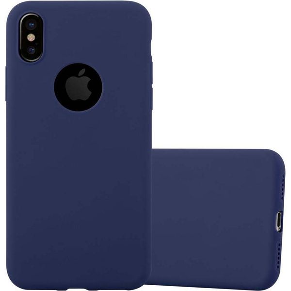 Custodia Cadorabo Per Apple Iphone Xs Max Custodia Protettiva In Blu Custodia Per Cellulare Tpu Custodia In Silicone Cover-image
