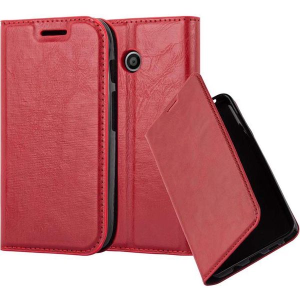 Cadorabo Custodia Per Motorola Moto E1 Custodia Protettiva In Rosso Custodia Per Telefono Cellulare Cover Chiusura Magnetica-image