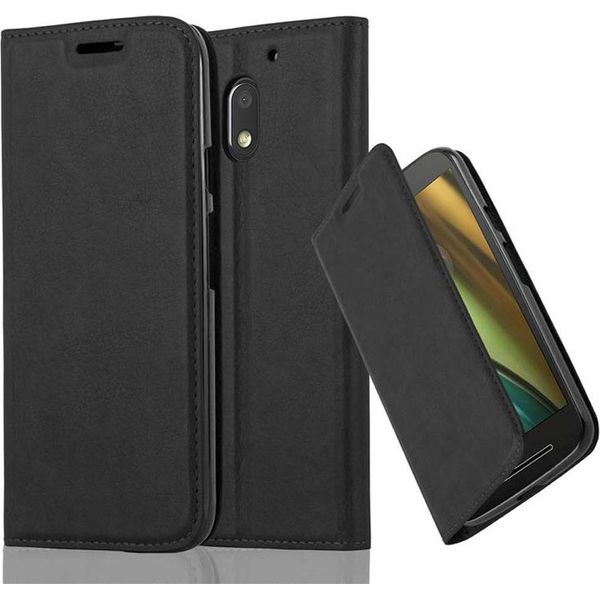 Cadorabo Custodia Per Motorola Moto E3 Custodia Protettiva In Nero Custodia Per Cellulare Cover Chiusura Magnetica-image