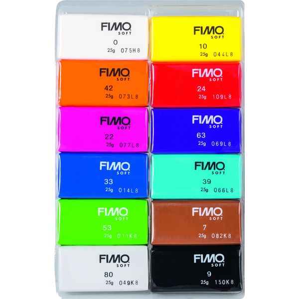 Staedtler Argilla Da Modellare Fimo Soft Colori Base 12 Assortimenti-image