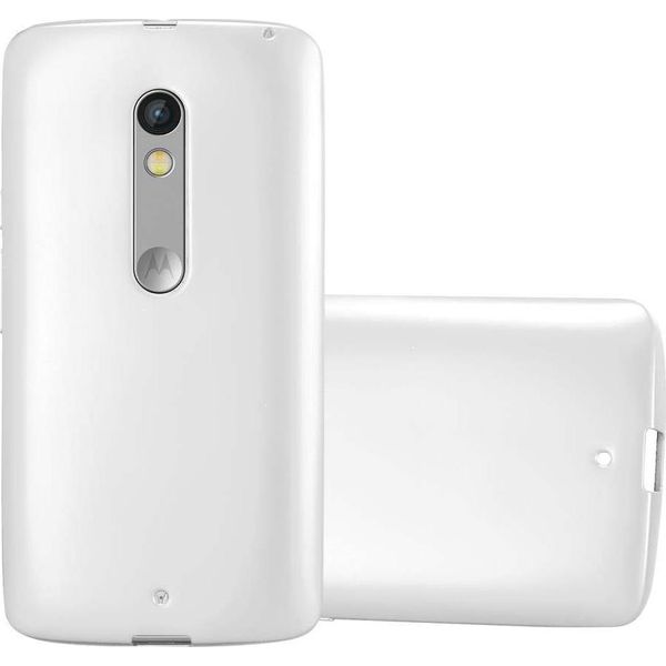 Cadorabo Custodia Protettiva Per Motorola Moto X Play In Argento Custodia Del Telefono Cellulare Custodia In Silicone Tpu Cover Case-image