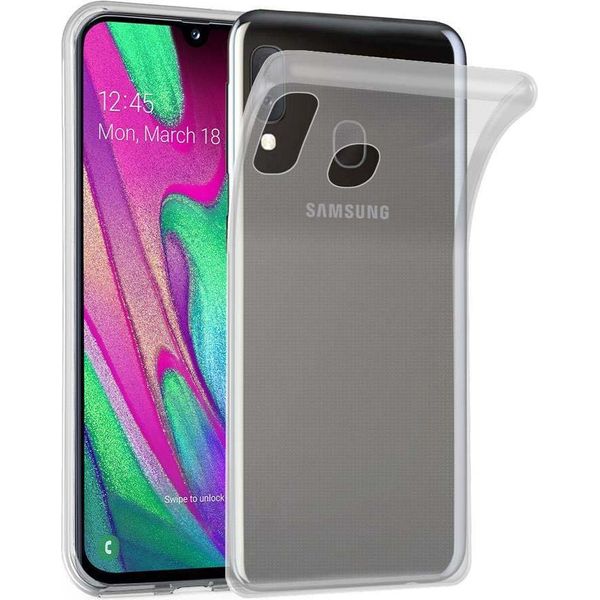 Cadorabo Cover Per Samsung Galaxy A40 Cover Protettiva In Trasparente Cover Protettiva Tpu Silicone Cover Custodia-image