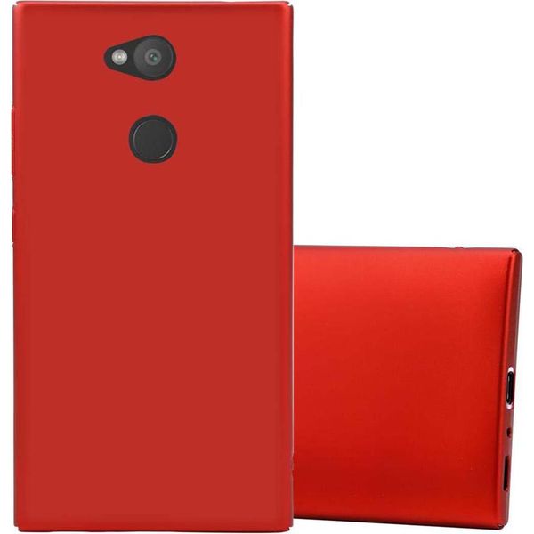 Cadorabo Cover Per Sony Xperia L2 Cover Protettiva In Rosso Custodia Rigida Cover Per Telefono Cellulare-image