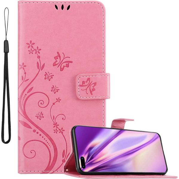 Cadorabo Cover Per Huawei P40 Pro / P40 Pro+ Cover Protettiva In Rosa Cover Protettiva Per Cellulare Cover Case Fiori Fiore-image