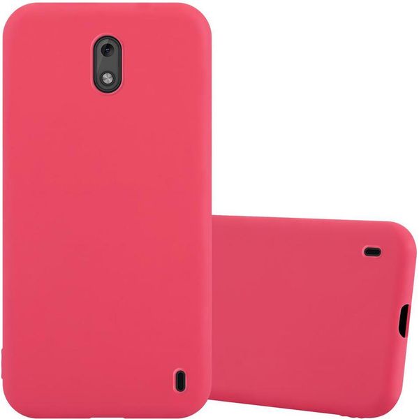 Custodia Cadorabo Per Nokia 2 2017 Cover Protettiva In Rosso Custodia Per Telefono Cellulare Tpu Custodia In Silicone Cover-image