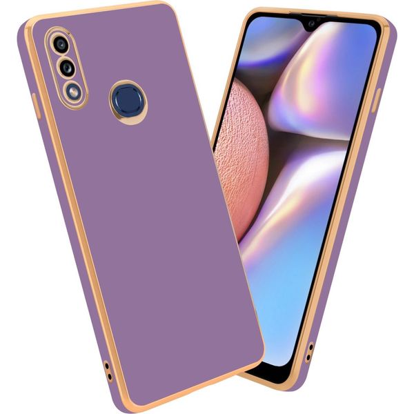 Cadorabo Custodia Protettiva Per Samsung Galaxy A10S / M01S Copertura In Viola Telefono Cellulare Caso Tpu Silicone Fotocamera Protezione Caso-image