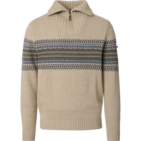 Redmond Casual Uomo Maglia Troyer Zipper Comfort Marrone Fantasia Xxl-image