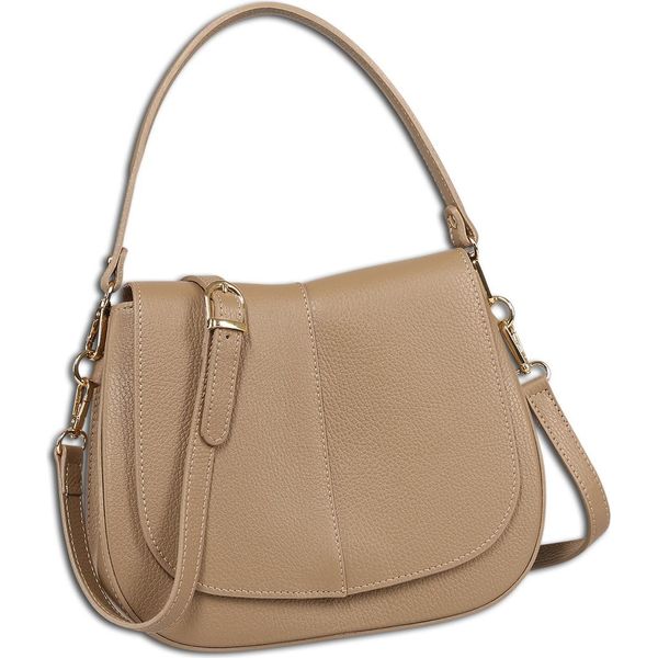 Toscanto Borsa A Tracolla Da Donna In Pelle Taupe Beige OTT178UI3-image