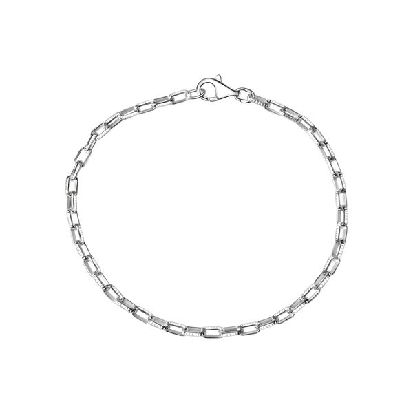Armband Vivance "925/- Sterling Silber Weiß Gliederarmband 19 Cm", Weiß, ArmbäNder, Damen, 19Cm, Silber 925 (Sterlingsilber), Glitzernd, Armband-image