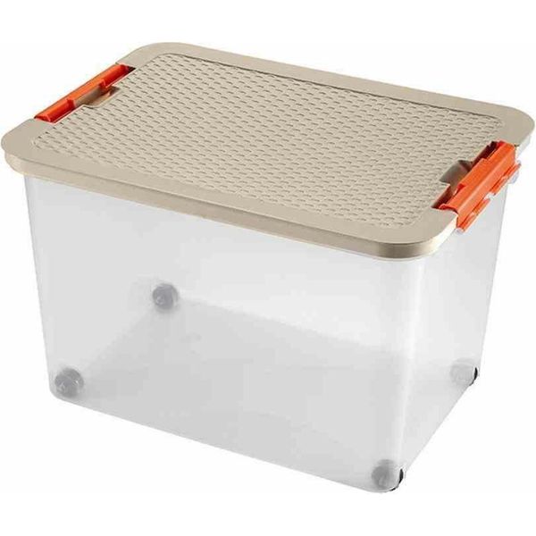 Roller Box 45 L, 52 X 37 X 34 Cm Coperchio In Rattan, Colori Assortiti-image