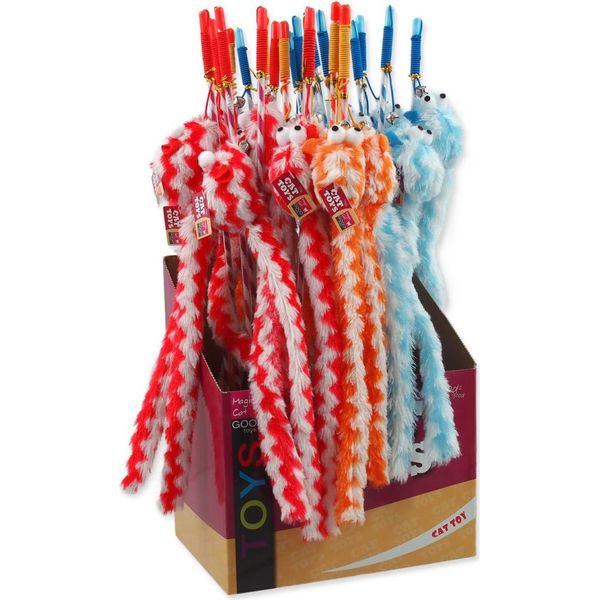 Display Giocattolo Magic Cat Succhietto Per Topi In Cotone Con Erba Gatta 34 Cm + 45 Cm 24 Pezzi-image