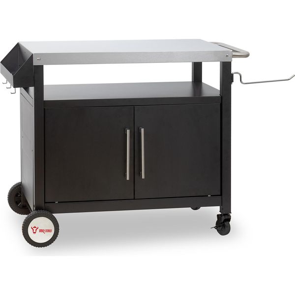 Carrello Per Barbecue Bbq-Toro 103,5 X 59 X 81 Cm, Argento/Nero Tavolo Per Barbecue Con Ampia Superficie Di Lavoro-image