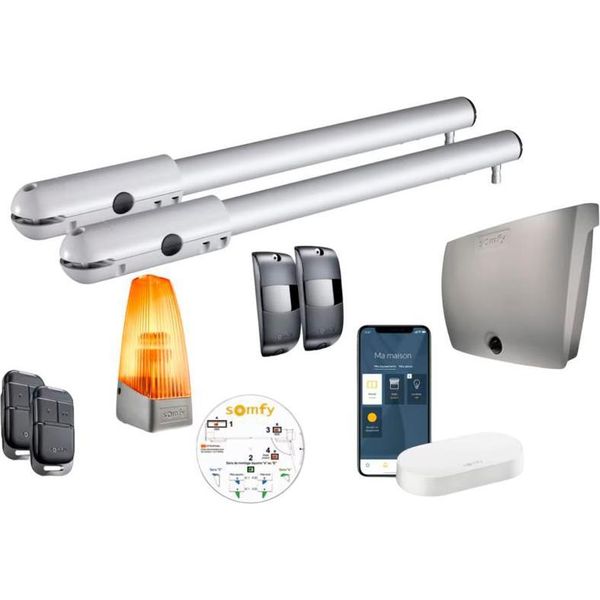 Somfy Gestore Di Cancelli A Due Ante Sgs Essential Con Centralina Smart Home Argento-image