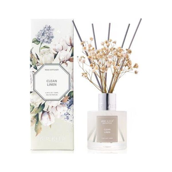 Airkeep Room Fresh Deposit Fragrance, Diffusore Di Canne 8 Bastoncini, Deodorante Per Ambienti Bagno, Casa, Decorazione Domestica, 100 Ml-image