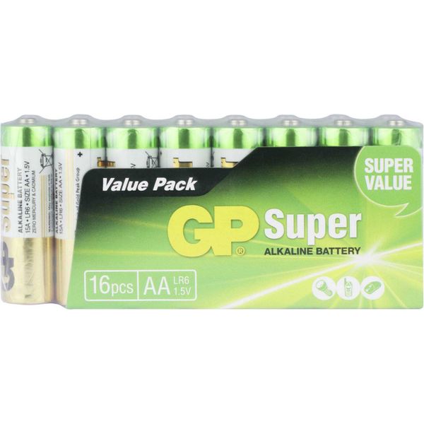 Gp Super Alkaline 5A-S16 - Batteria 16 X Tipo Aa - Alcalina-image