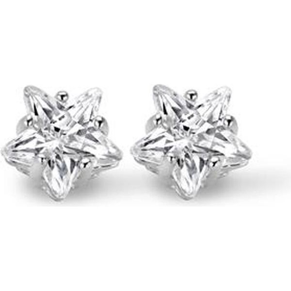 New Bling 9NB-0008 Orecchini In Argento - Stella Di Zirconio 8 Mm - Colore Argento-image