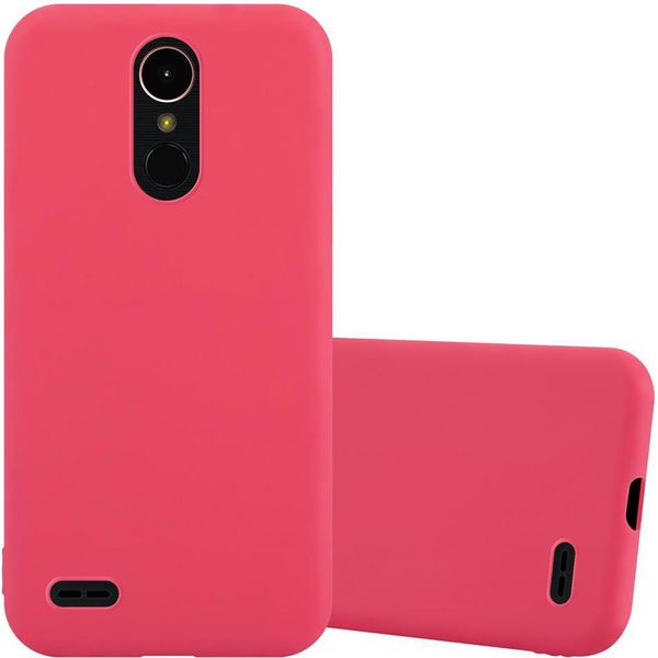 Custodia Cadorabo Per Lg K10 2017 Cover Protettiva In Rosso Custodia Per Telefono Cellulare Tpu Custodia In Silicone Cover-image