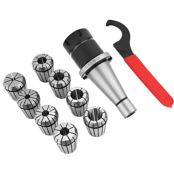 10Pcs Set NT40-ER32 Cnc Mandrino Portautensili Fresatura Workholding + 8Pcs ER32 Pinza Di Serraggio-image