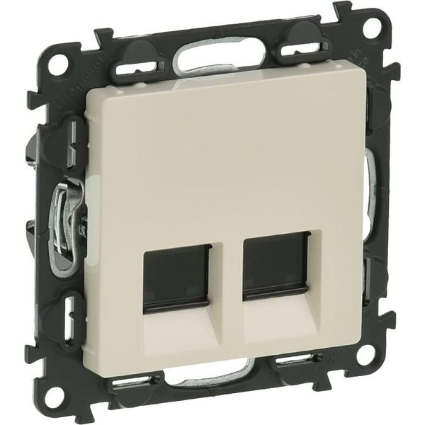 Doppelter Presa Per Computer RJ45 Cat 5E. Utp Valena Life Legrand - Crema-image