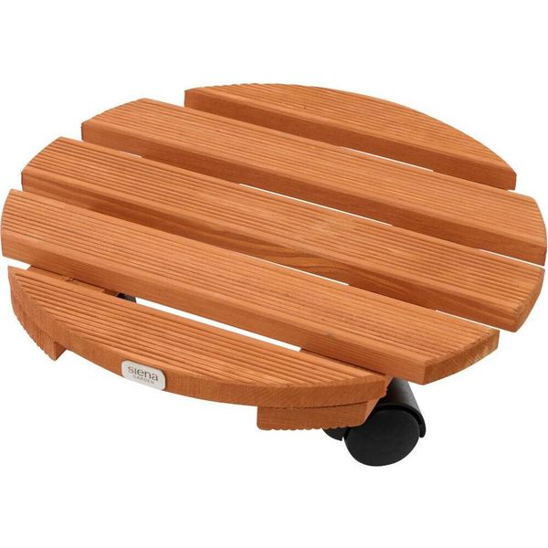 Siena Garden Rullo Per Piante In Legno Rotondo Marrone Ø 38 Cm-image