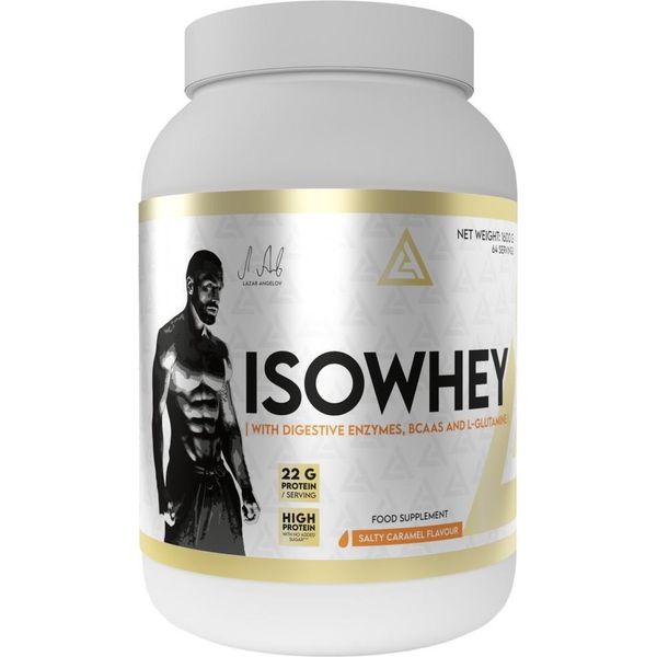 Lazar Angelov Nutrition | Isowhey | Proteine Isolate Del Siero Del Latte Con Enzimi Digestivi, Bcaa E Glutammina Caramello Salato-image