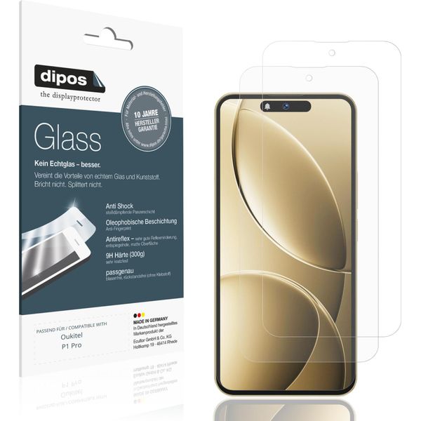 2X Pellicola Protettiva Per Oukitel P1 Pro Protezione Opaco Vetro Flessibile 9H Dipos-image