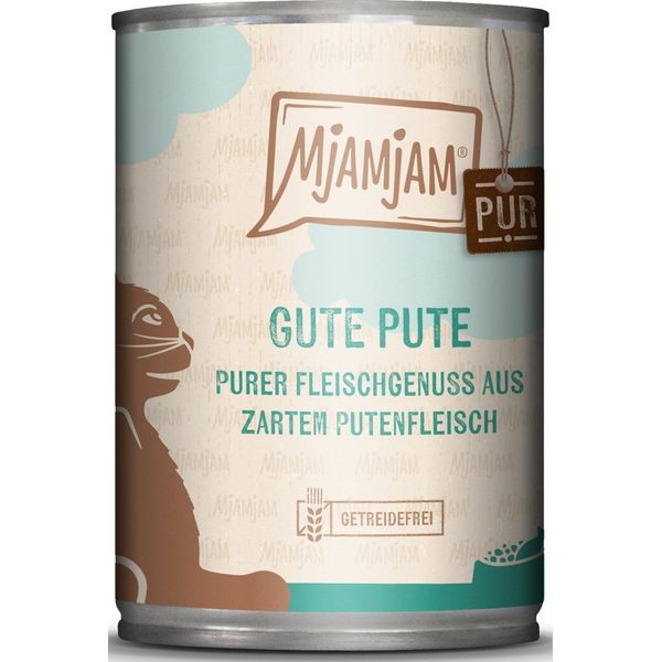 Mjamjam Puro Piacere Di Carne Buona Tacchino Puro 400Gx6-image