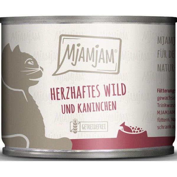 Mjamjam Selvaggina E Coniglio Con Mirtilli Fruttati 200Gx6-image