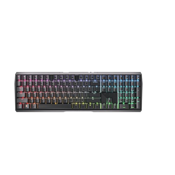 Cherry Mx 3.0S - Tastiera - Retroilluminata - Senza Fili - Usb, 2,4 Ghz, Bluetooth 5.2 - Qwerty - Usa - Interruttore A Chiave: Cherry Mx Red - Nero-image