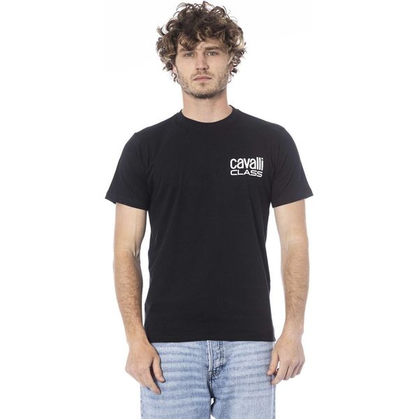 Cavalli Class Maglietta Nera Con Logo A Maniche Corte: Taglia - L Taglia: L-image