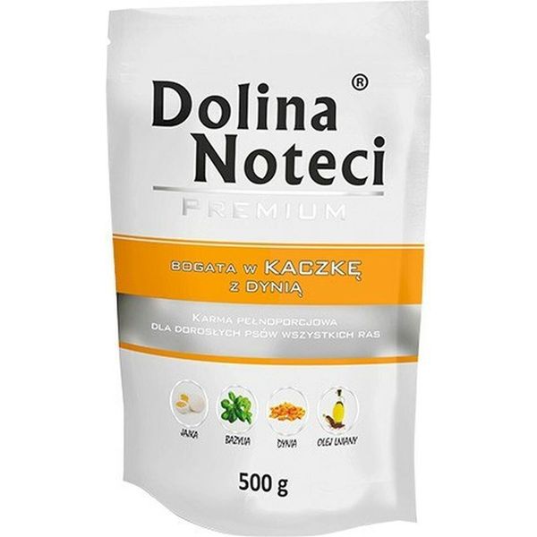 Dolina Noteci Premium Cibo Umido Per Cani Ricco Di Anatra Con Zucca 500G-image